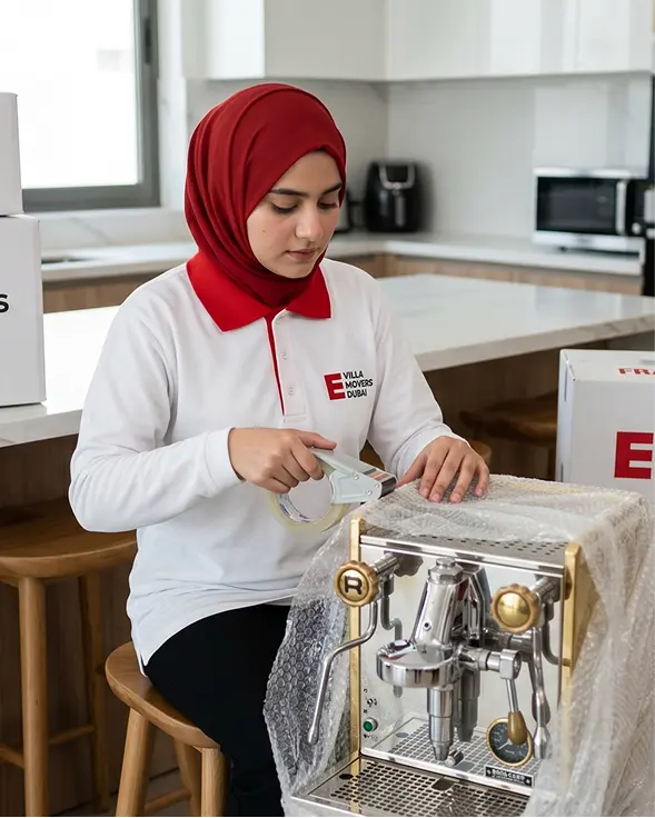 Evillamovers Dubai professional moving crew at a Dubai property